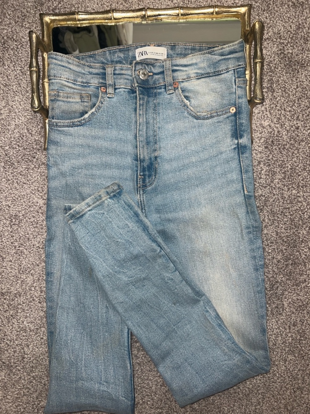 Zara Skinny Jeans in Faded Blue